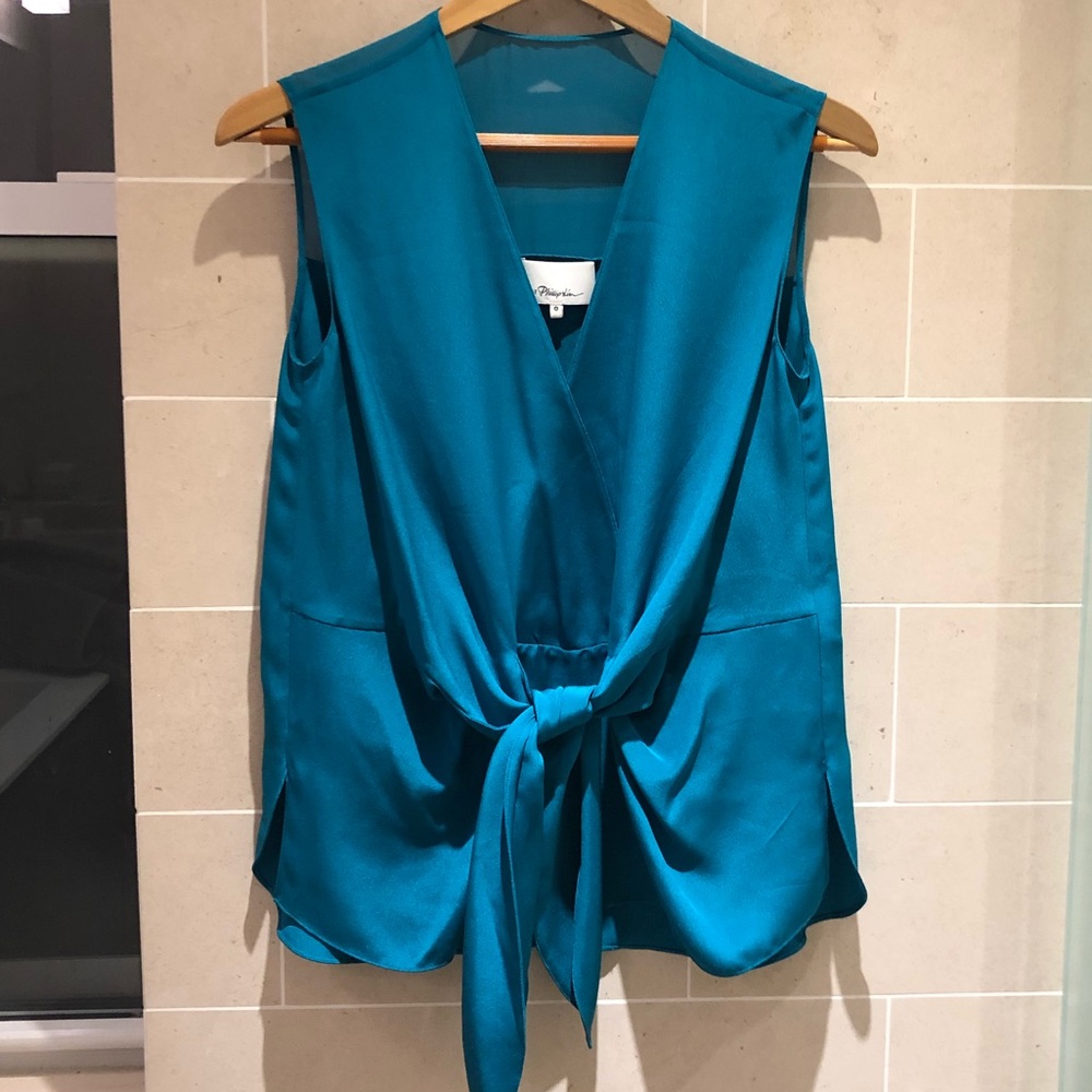 3 1 Phillip Lim. Teal blue shirt